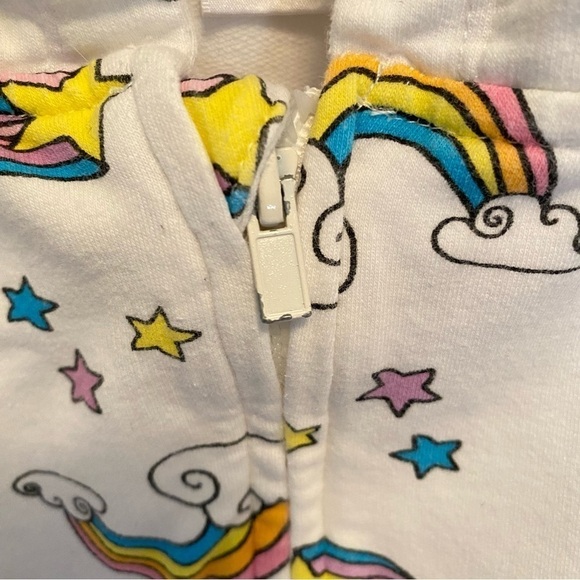 Rosie Pope Baby Girls Infant Unicorn And Rainbow Hoodie Size 3-6 Months - Picture 7 of 9